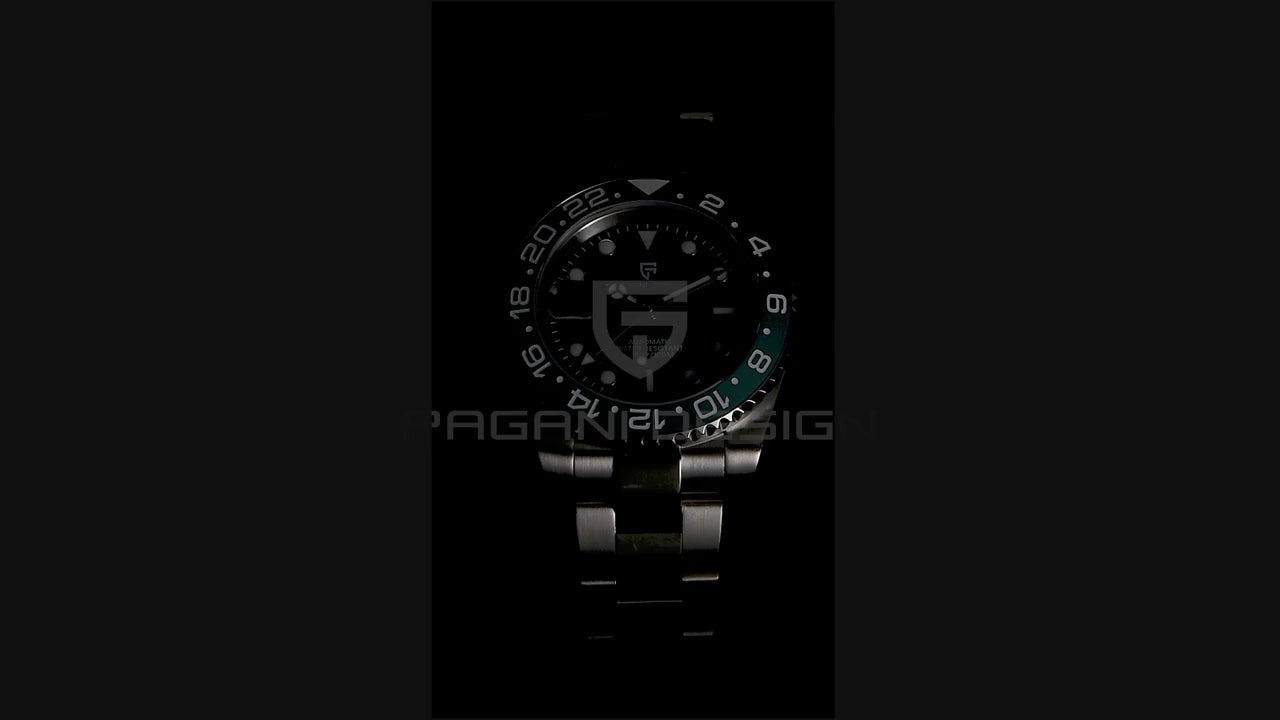 Mechanical Wristwatch Sapphire Glass Ceramic Bezel Automatic Watch Stainless Steel 40MM GMT 100M Waterproof Watch