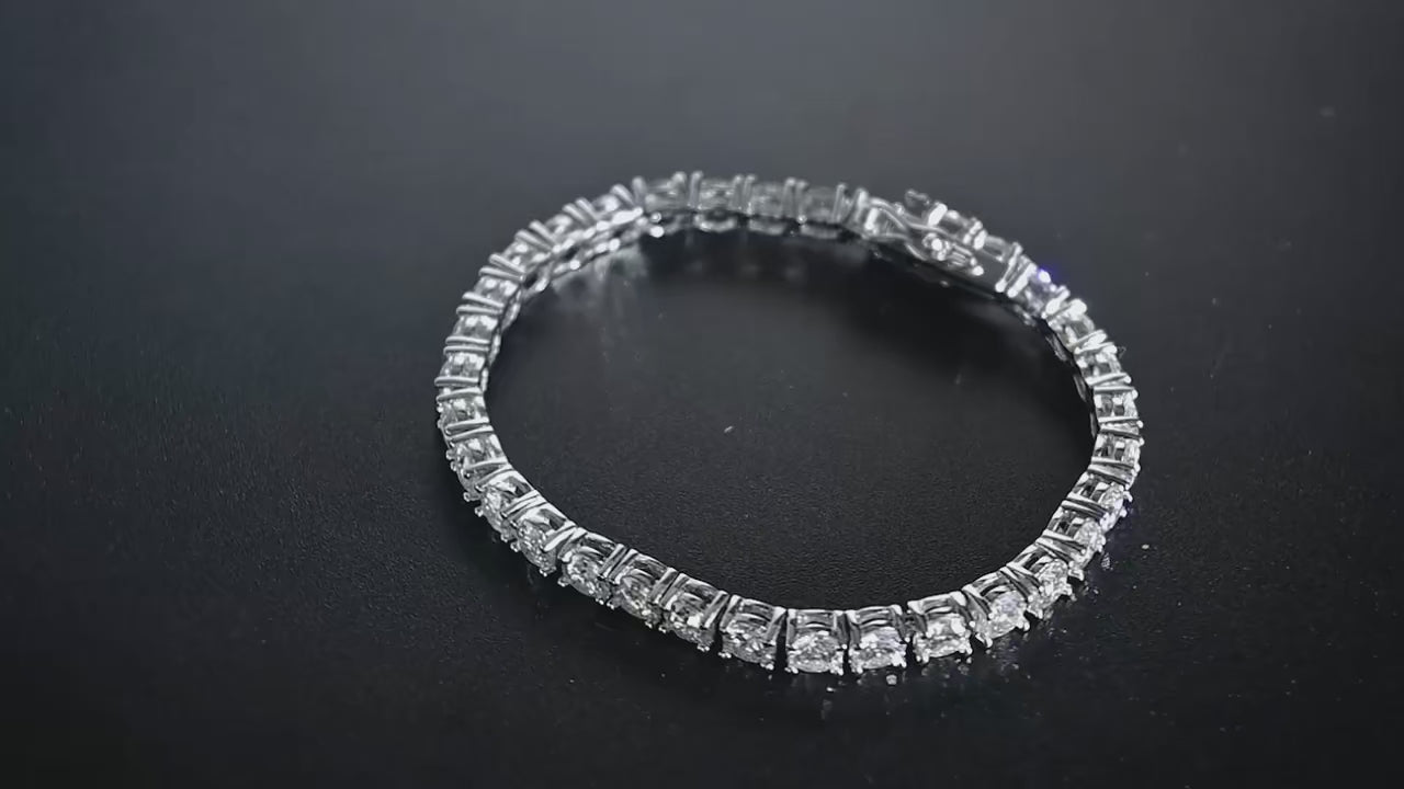 Dazzle Dime® Dazzling Classic Bracelet – 18K Gold Plated Sterling Silver with 3mm Moissanite