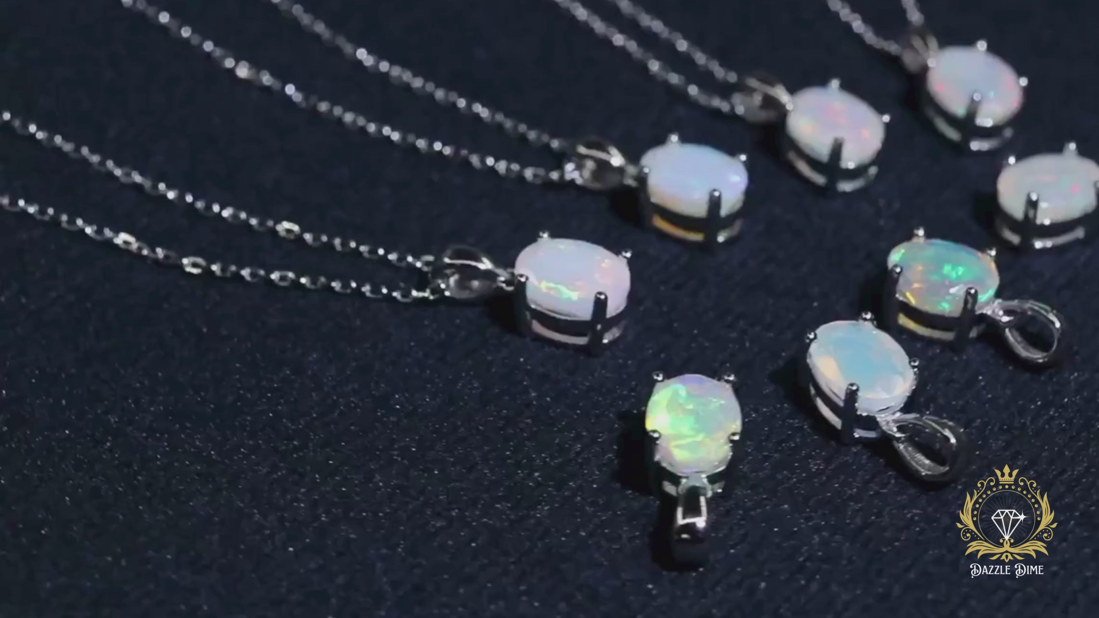 925 Sterling Silver Opal Pendant Necklace for Women – Natural Ethiopian Opal Fine Jewellery, Daily Wear