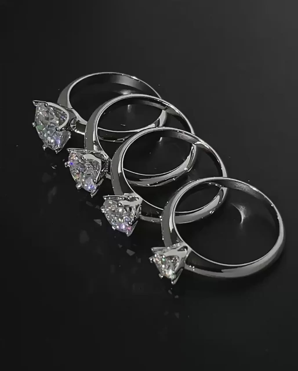 Dazzle Dime® 1CT GRA Certified Moissanite Solitaire Ring – VVS1 Lab Diamond for Women