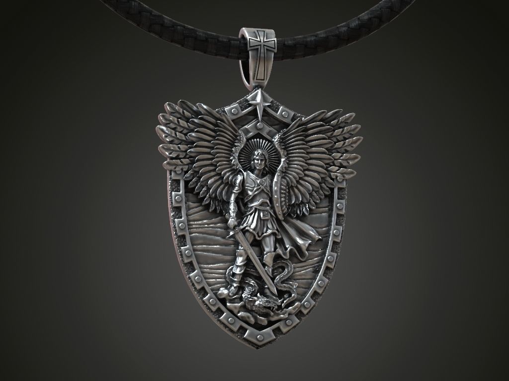 Dazzle Dime S925 Base 18k Gold Plated St Archangel Michael Pendant Inspired by Arch Angel Michael Protection Pendant 18K Gold Plated DAZZLE DIME®