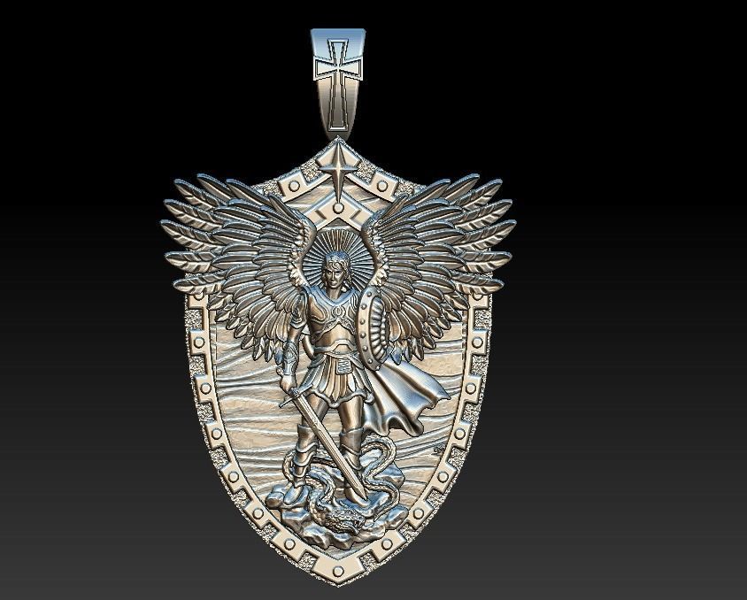 Dazzle Dime S925 Base 18k Gold Plated St Archangel Michael Pendant Inspired by Arch Angel Michael Protection Pendant 18K Gold Plated DAZZLE DIME®