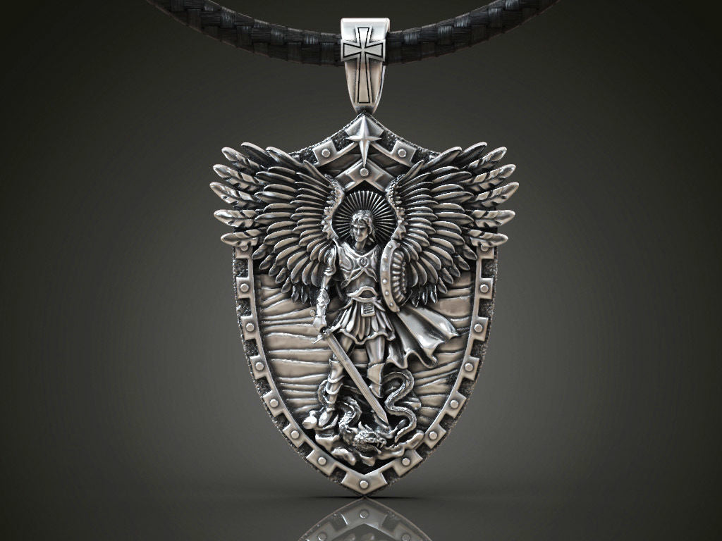 Dazzle Dime S925 Base 18k Gold Plated St Archangel Michael Pendant Inspired by Arch Angel Michael Protection Pendant 18K Gold Plated DAZZLE DIME®
