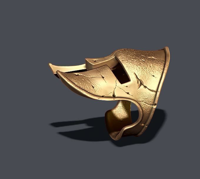 Dazzle Dime 925 Sterling Silver Base 18k Gold Plated Spartan Helmet Ring Cracked Version Embody the Spirit of Ancient Warriors DAZZLE DIME®