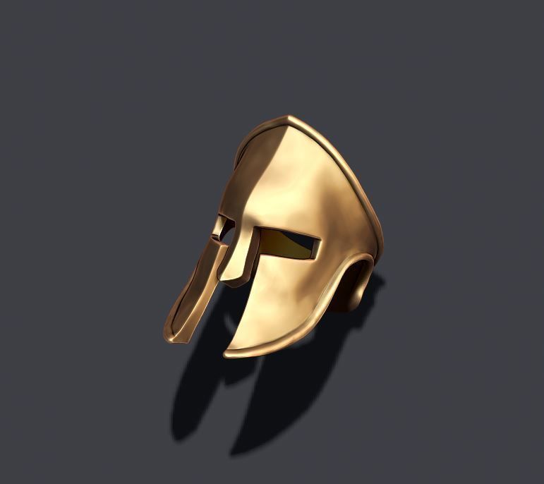 Dazzle Dime 925 Sterling Silver Base 18k Gold Plated Spartan Helmet Ring Cracked Version Embody the Spirit of Ancient Warriors DAZZLE DIME®