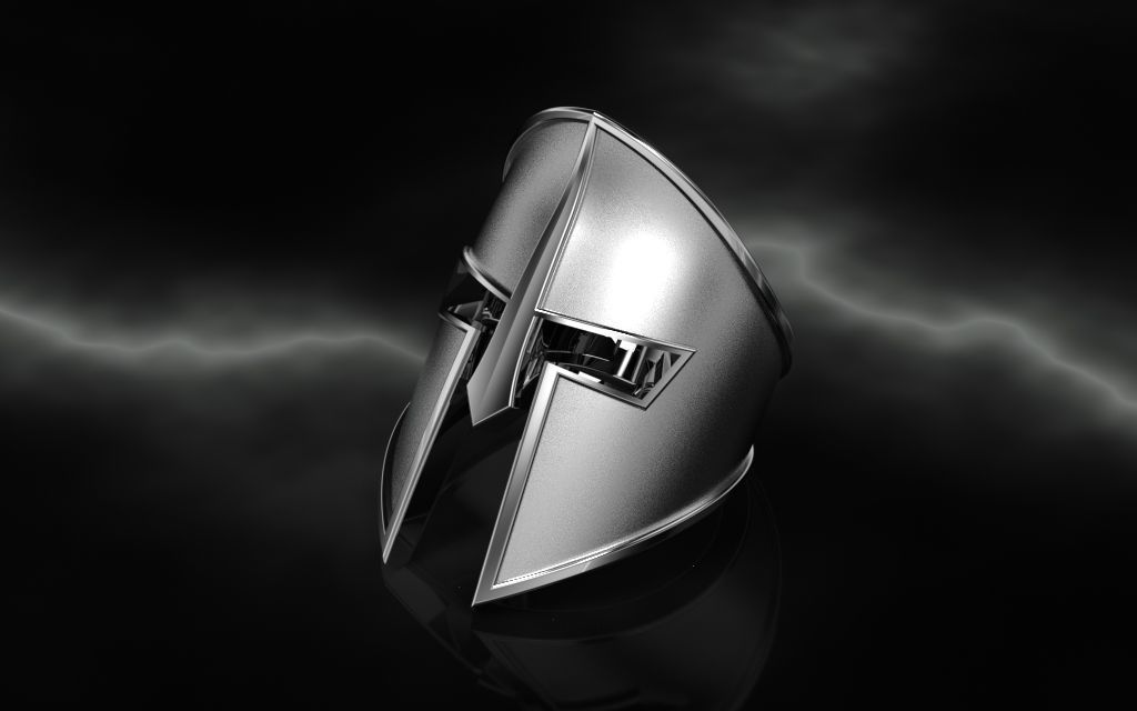 Dazzle Dime S925 Base 18k Gold Plated Spartan Helmet Ring Embody the Spirit of Ancient Warriors DAZZLE DIME®