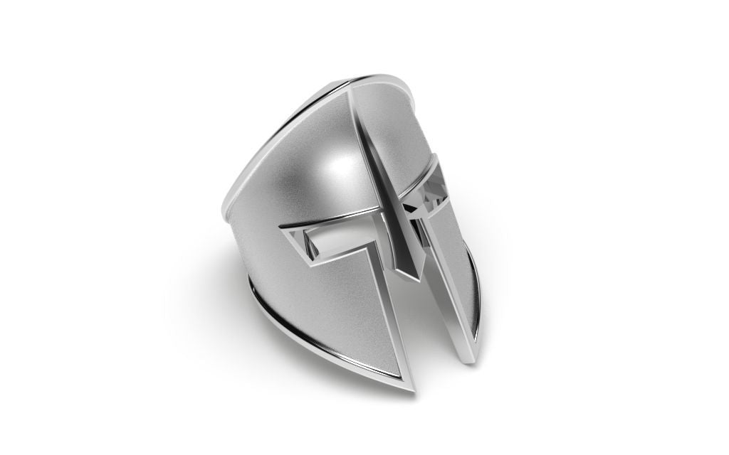 Dazzle Dime S925 Base 18k Gold Plated Spartan Helmet Ring Embody the Spirit of Ancient Warriors DAZZLE DIME®