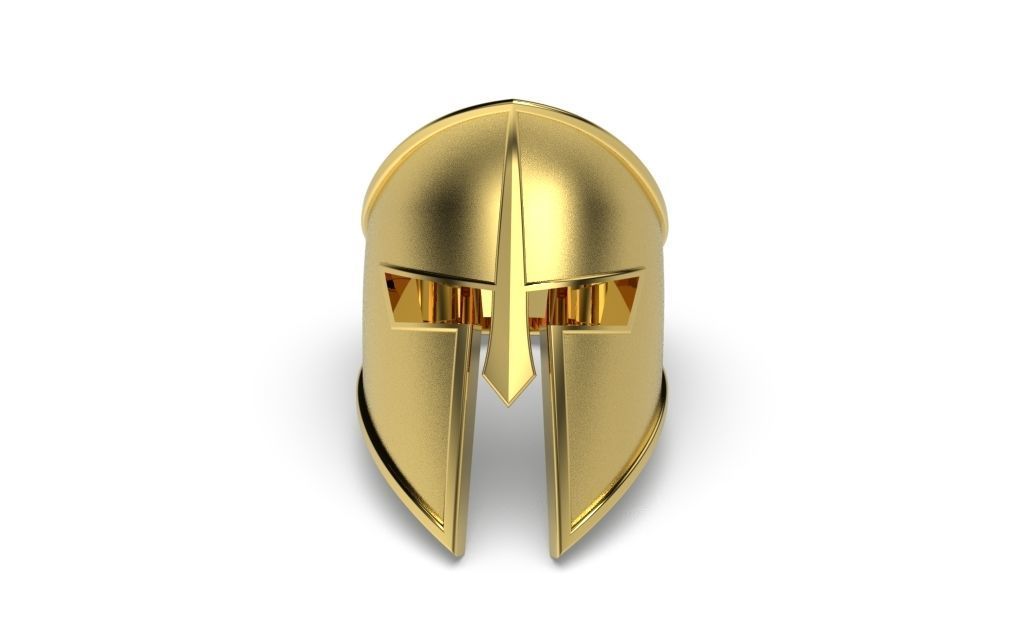 Dazzle Dime S925 Base 18k Gold Plated Spartan Helmet Ring Embody the Spirit of Ancient Warriors DAZZLE DIME®
