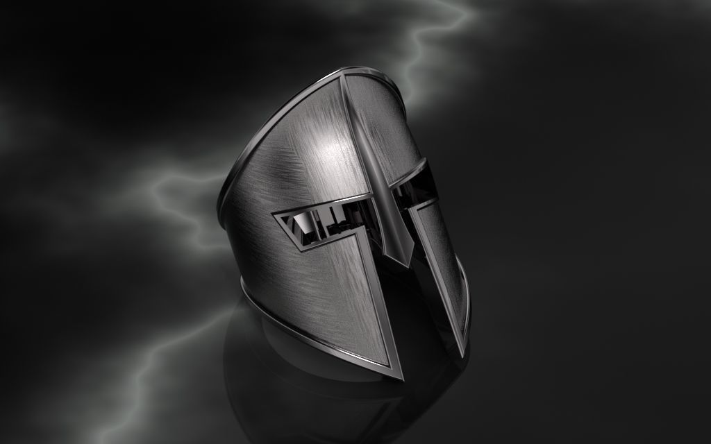 Dazzle Dime S925 Base 18k Gold Plated Spartan Helmet Ring Embody the Spirit of Ancient Warriors DAZZLE DIME®