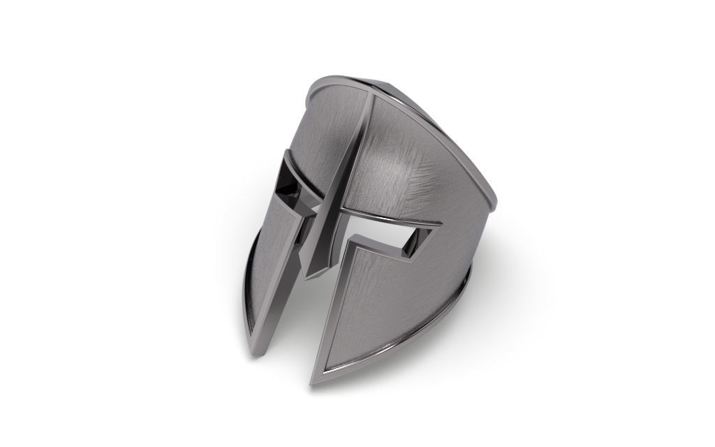 Dazzle Dime S925 Base 18k Gold Plated Spartan Helmet Ring Embody the Spirit of Ancient Warriors DAZZLE DIME®
