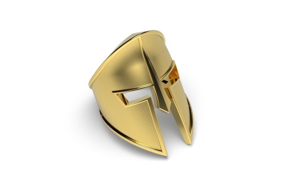 Dazzle Dime S925 Base 18k Gold Plated Spartan Helmet Ring Embody the Spirit of Ancient Warriors DAZZLE DIME®