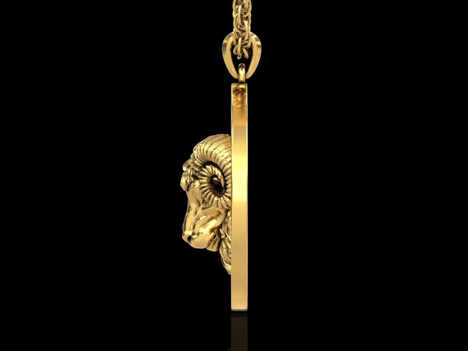 Dazzle Dime Aries Zodiac Ram Medallion Pendant Ignite Your Passion with the Power of the Ram - Dazzle Dime