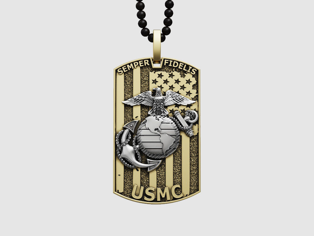 United States Marine Corps Pendant A Bold Tribute to Honor, Courage, and Commitment - Dazzle Dime