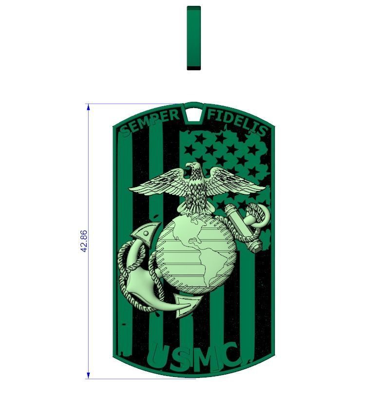 United States Marine Corps Pendant A Bold Tribute to Honor, Courage, and Commitment - Dazzle Dime