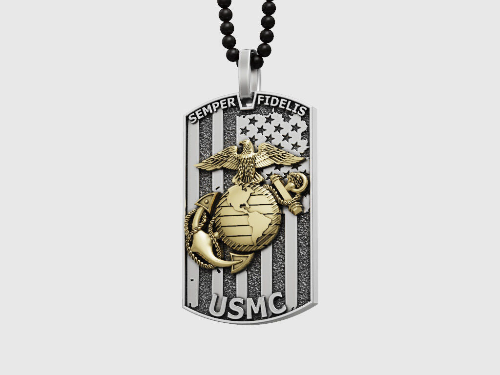 United States Marine Corps Pendant A Bold Tribute to Honor, Courage, and Commitment - Dazzle Dime