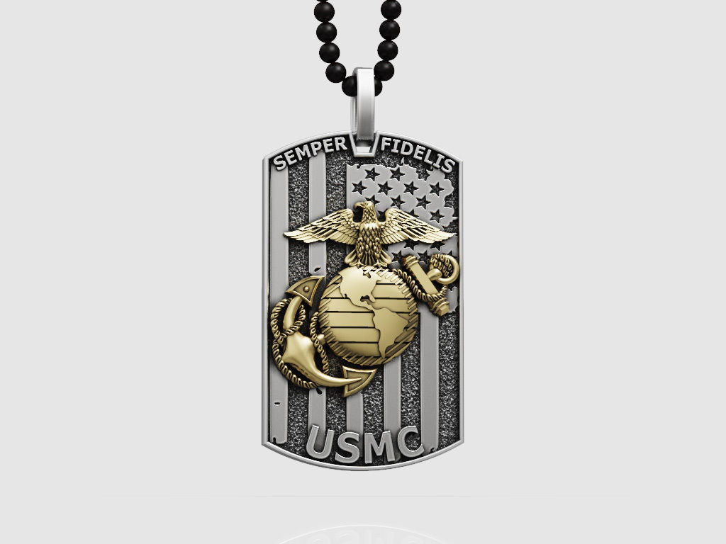 United States Marine Corps Pendant A Bold Tribute to Honor, Courage, and Commitment - Dazzle Dime