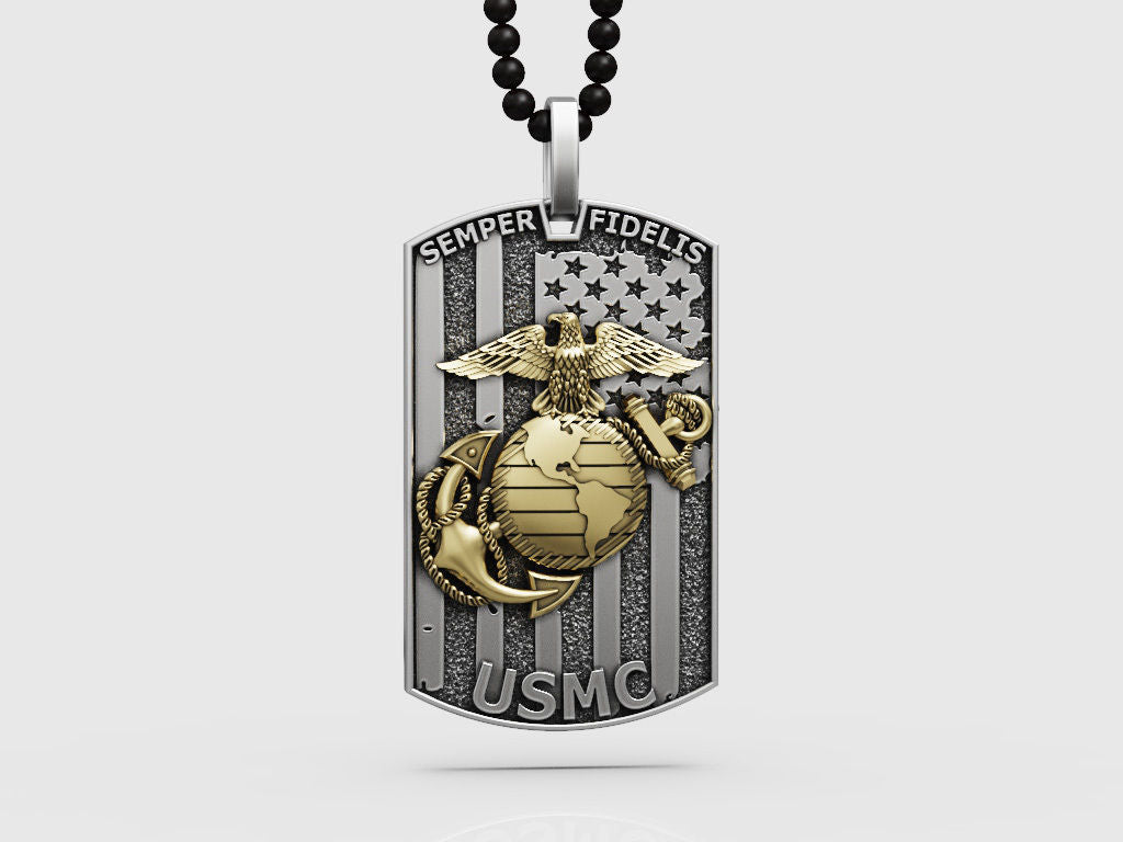 United States Marine Corps Pendant A Bold Tribute to Honor, Courage, and Commitment - Dazzle Dime