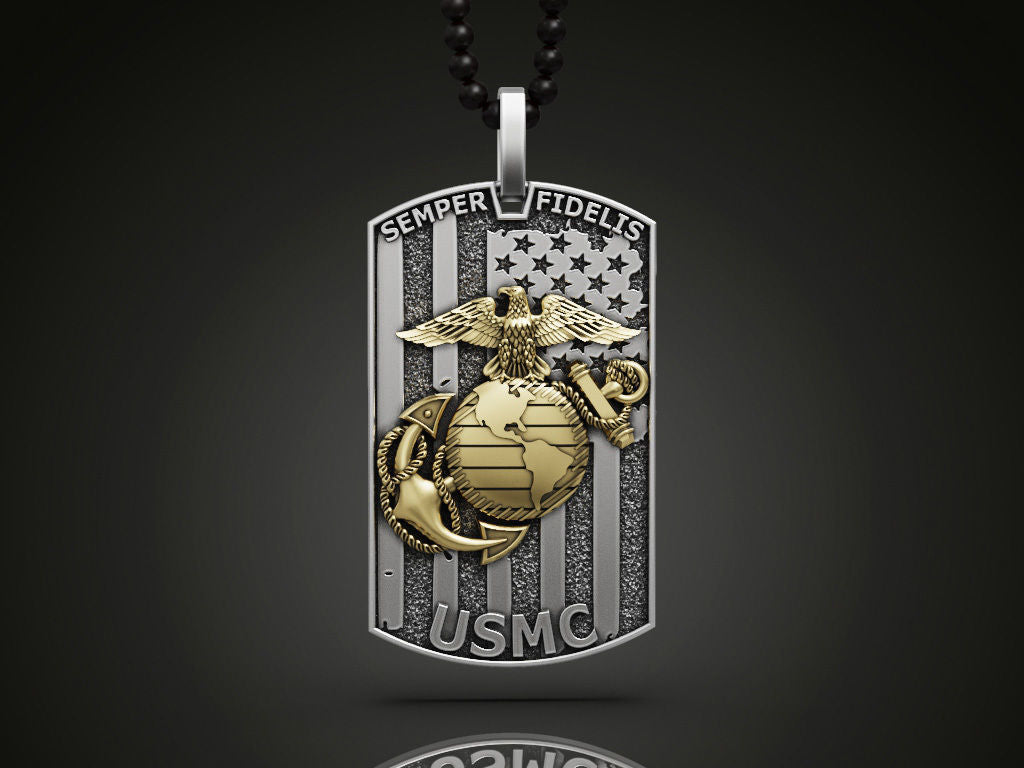United States Marine Corps Pendant A Bold Tribute to Honor, Courage, and Commitment - Dazzle Dime