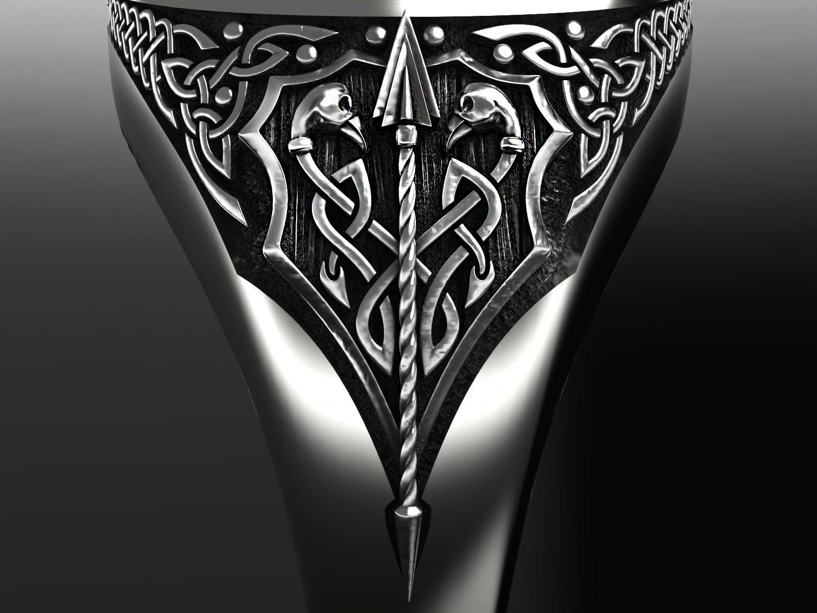 Dazzle Dime 925 Sterling Silver Base 18k Gold Plated Valkyrie Ring A Tribute to the Shieldmaidens of Valhalla - Dazzle Dime