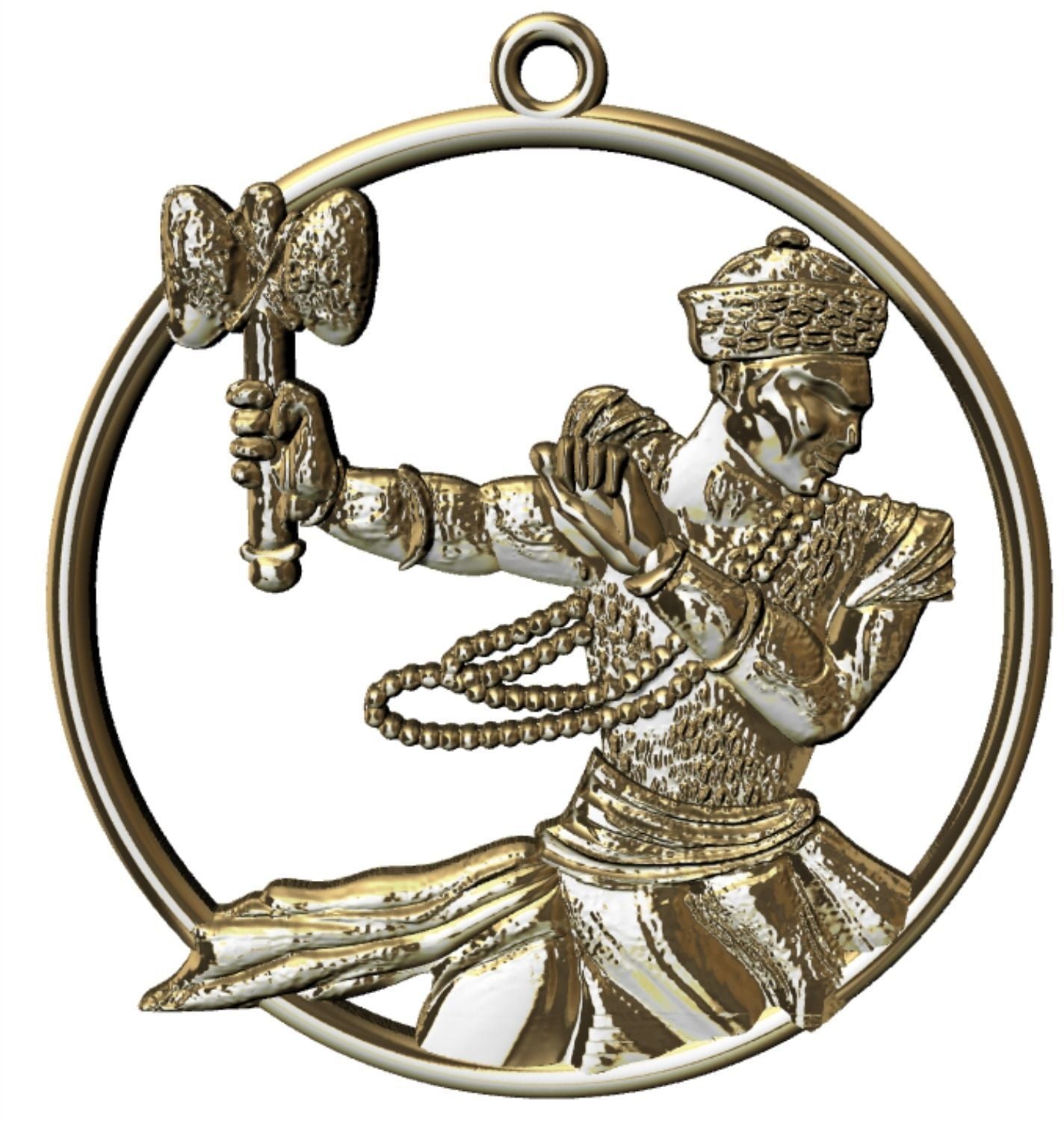 Sango's Thunder Pendant of the Yoruba god of Fire