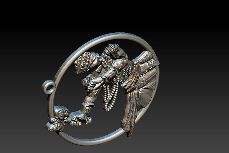 Sango's Thunder Pendant of the Yoruba god of Fire