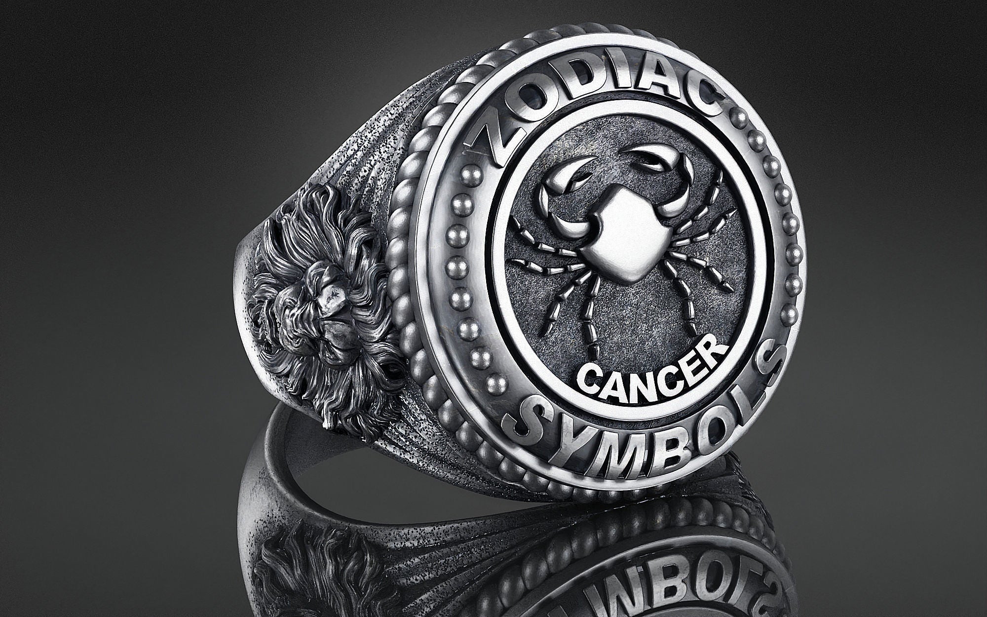 Dazzle Dime® Zodiac Cancer Ring A Touch of Grace for Your Soul Exquisite 925 Sterling Silver with 18K White & Yellow Gold Accents DAZZLE DIME®