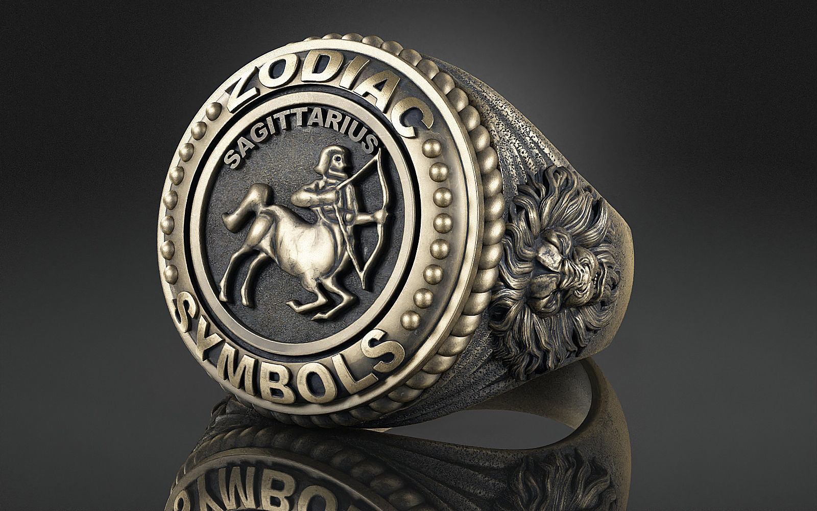 Dazzle Dime® Zodiac Sagittarius Ring: Adventure, Freedom, and Unstoppable Energy Exquisite 925 Sterling Silver with 18K White & Yellow Gold Accents DAZZLE DIME®