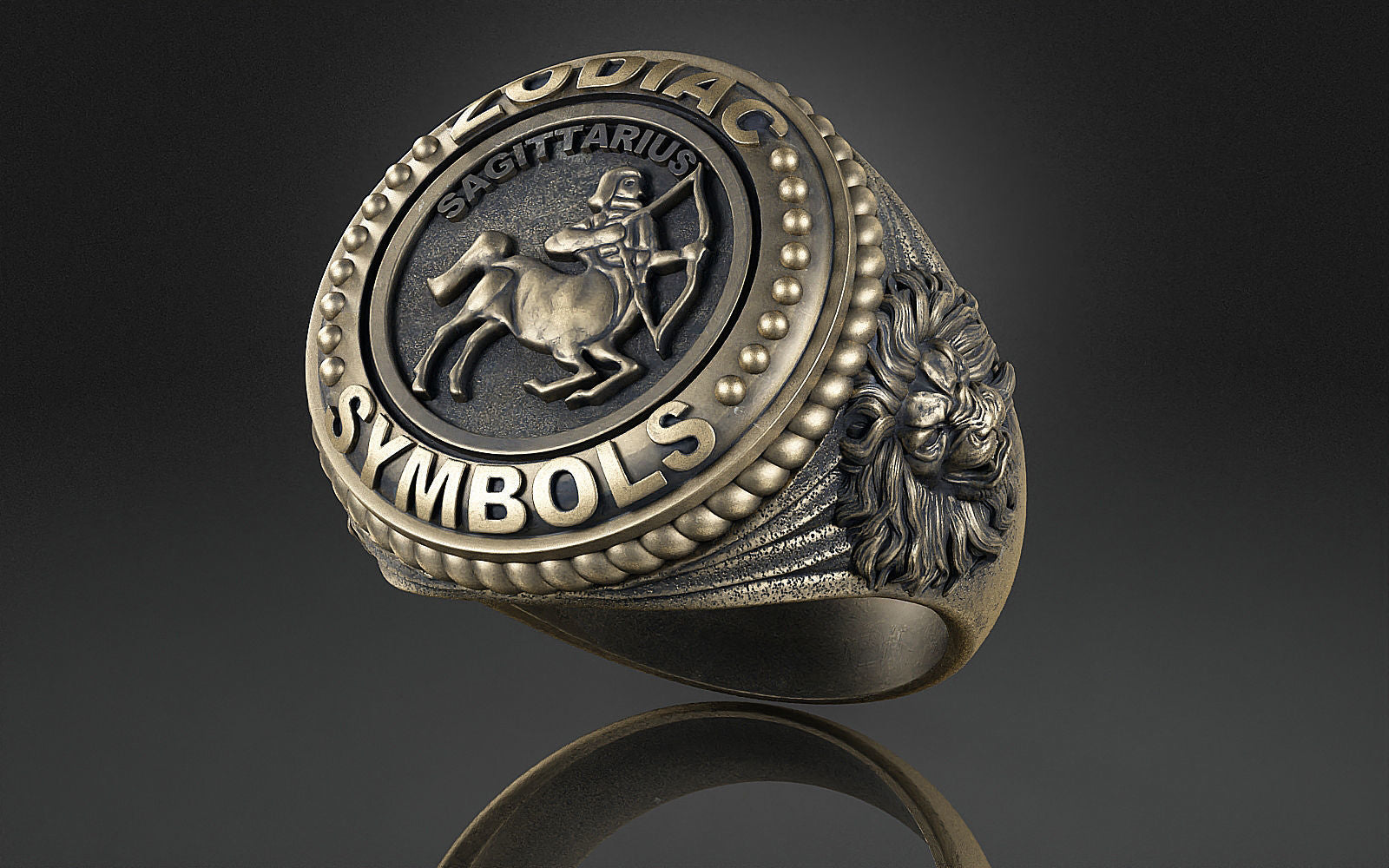 Dazzle Dime® Zodiac Sagittarius Ring: Adventure, Freedom, and Unstoppable Energy Exquisite 925 Sterling Silver with 18K White & Yellow Gold Accents DAZZLE DIME®