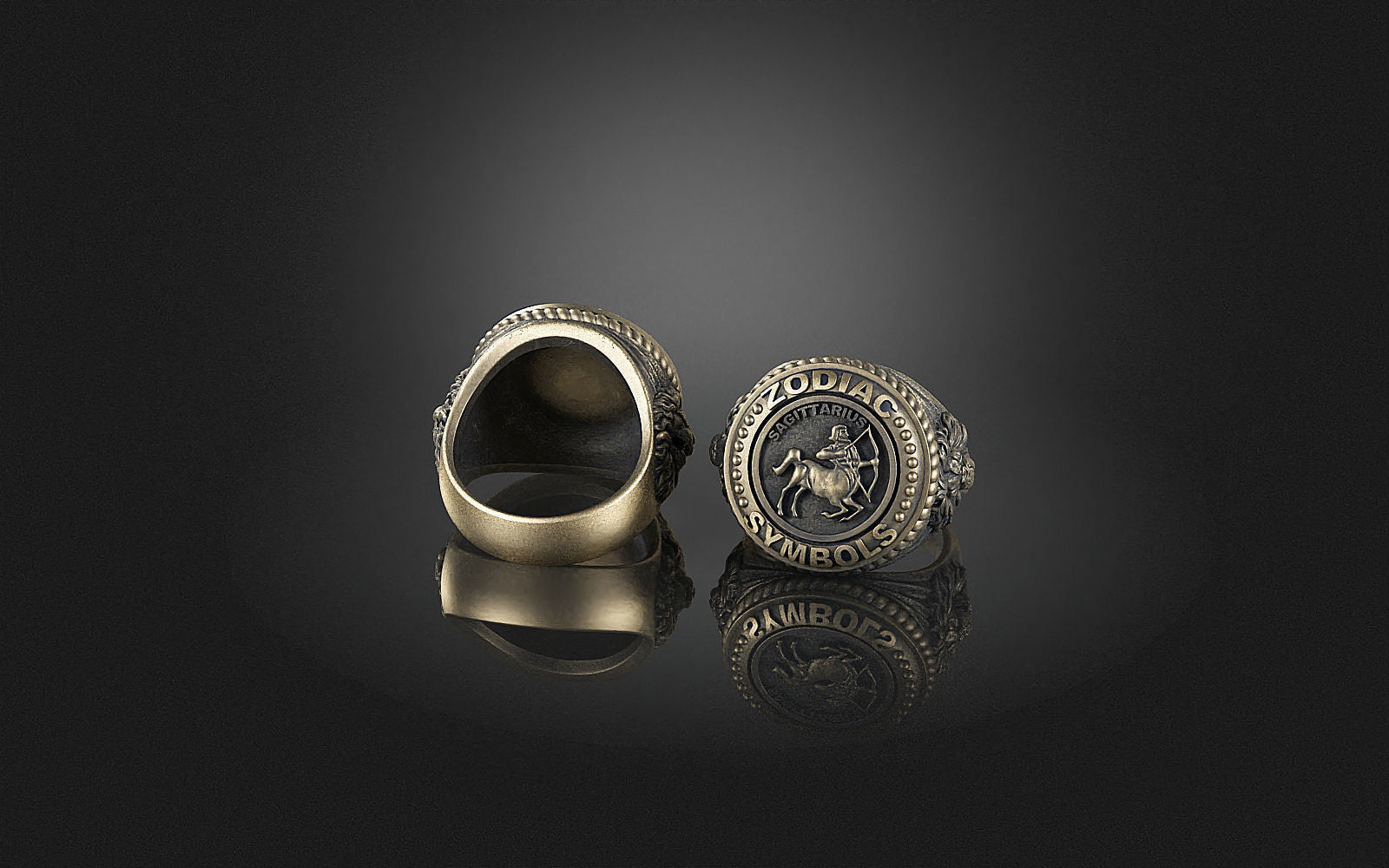 Dazzle Dime® Zodiac Sagittarius Ring: Adventure, Freedom, and Unstoppable Energy Exquisite 925 Sterling Silver with 18K White & Yellow Gold Accents DAZZLE DIME®