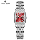 PAGANI Design 22mm Square Women’s Quartz Watch – Sapphire Glass, Stainless Steel, 50M Waterproof