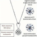 1.0 - 3.0 Carat Moissanite Hollow Heart - Shaped Snowflake Necklace with GRA Cert - Dazzle Dime