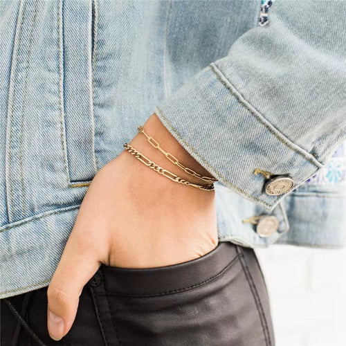 14K Gold Filled Chain Bracelet – Handmade Boho Charm Bracelet, Vintage Anklet for Women, Bridesmaid Gift