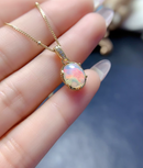 Dazzle Dime® 925 Silver Natural Opal Pendant Necklace for Women | Certified Pure Silver Jewelry