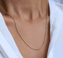 14K Gold Filled Curb Chain Necklace Boho Choker Dainty Chain Necklace Minimalist Jewelry Tarnish Resistant Chain Necklace