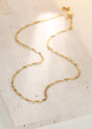 14K Gold Filled Singapore Chain Necklace Dainty Rope Chain Necklace Tarnish Resistant Jewelry Boho Necklace for Women