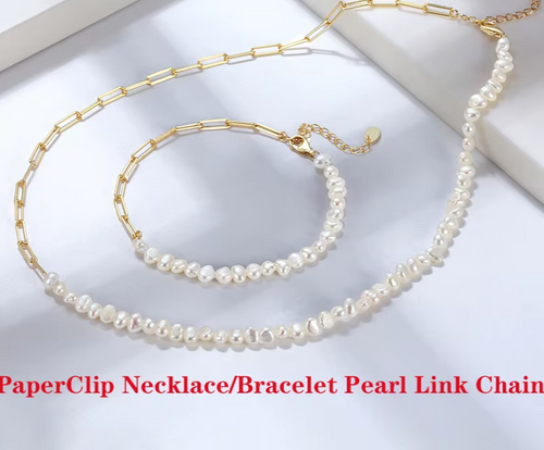 Dazzle Dime® 14K Gold Plated 925 Sterling Silver Paperclip Chain Necklace – 3.6mm/5mm/7mm | Unisex Link Necklace for Women & Men