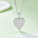 Hip-Hop Men’s Poker Hearts Necklace – 925 Sterling Silver with Moissanite Pendant