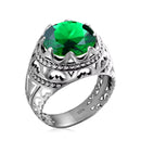 Dazzle Dime® Vintage 925 Sterling Silver Mystic Topaz Ring for Men | Unique Colorful Gemstone Jewelry