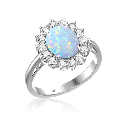 Dazzle Dime® Oval Cut 8x10mm Aquamarine Ring | 18K Gold-Plated Sterling Silver | Elegant Birthstone & Wedding Jewelry