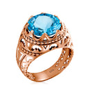 Dazzle Dime® Vintage 925 Sterling Silver Mystic Topaz Ring for Men | Unique Colorful Gemstone Jewelry