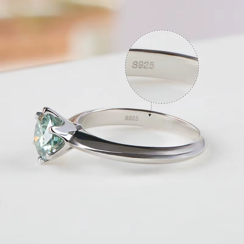 Dazzle Dime® GRA Certified Moissanite Solitaire Ring – VVS1 Lab Diamond for Women