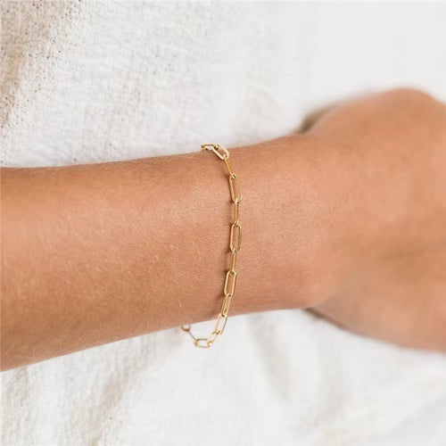 14K Gold Filled Chain Bracelet – Handmade Boho Charm Bracelet, Vintage Anklet for Women, Bridesmaid Gift