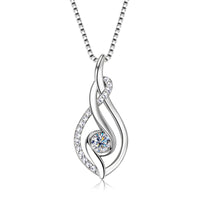 Full Moissanite Twisted Pendant Necklace – 925 Silver with 18K Gold Plating | GRA Certified