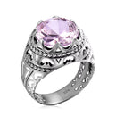 Dazzle Dime® Vintage 925 Sterling Silver Mystic Topaz Ring for Men | Unique Colorful Gemstone Jewelry