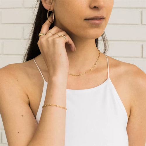 14K Gold Filled Chain Bracelet – Handmade Boho Charm Bracelet, Vintage Anklet for Women, Bridesmaid Gift