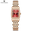 PAGANI Design 22mm Square Women’s Quartz Watch – Sapphire Glass, Stainless Steel, 50M Waterproof