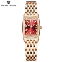 PAGANI Design 22mm Square Women’s Quartz Watch – Sapphire Glass, Stainless Steel, 50M Waterproof