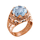 Dazzle Dime® Vintage 925 Sterling Silver Mystic Topaz Ring for Men | Unique Colorful Gemstone Jewelry
