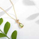 Dazzle Dime® 18K Gold Natural Peridot Teardrop Necklace | Certified Fine Jewelry for Women