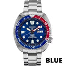 Men's Pagani Water Ghost Automatic Mechanical Watch Diving Watch Silver Strap Blue Red Bezel Wrist Watch